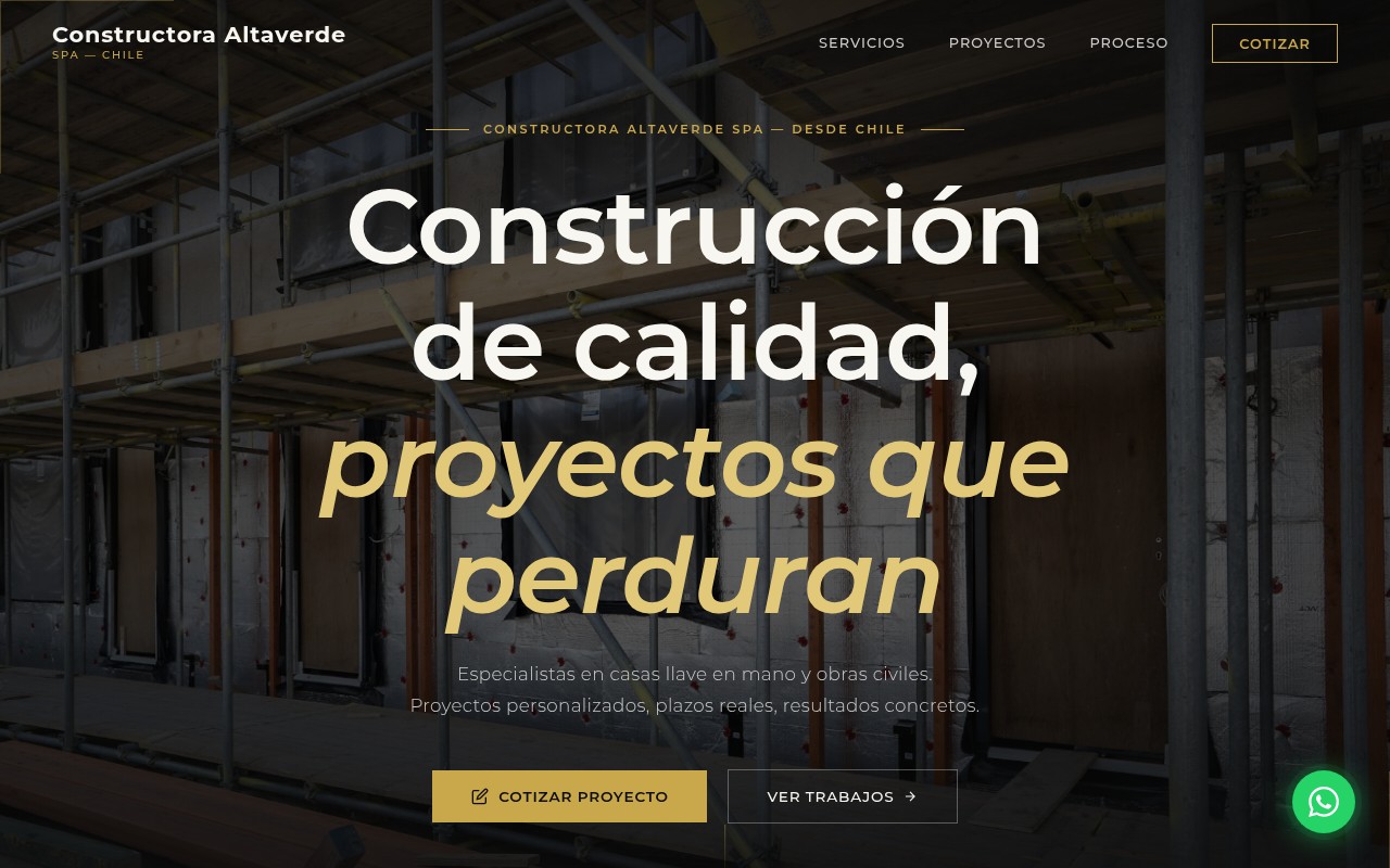 Demo Constructora Altaverde — landing construcción residencial